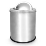 Lixeira 12L Basculante Aco Inox Powermaid - Imagem 2