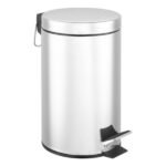 Lixeira 12L Pedal Redonda Aco Inox Powermaid