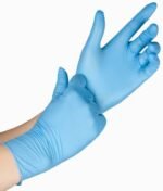 Luva Nitrilica Azul M com 100 Inoven - Imagem 2
