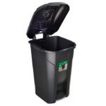Lixeira 120L Preta com Rodas Pedal e Tampa Click Arqplast - Imagem 3