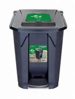 Lixeira 60L Preta com Roda Pedal e Tampa Click Arqplast - Imagem 2
