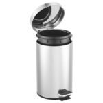 Lixeira 12L Pedal Redonda Aco Inox Powermaid - Imagem 2