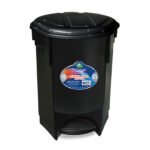 Lixeira 30L Preta com Pedal Arqplast