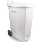 Lixeira Pratica C/ Pedal e Roda 83/90L Branca Plasutil