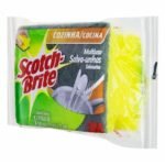 Esponja Dupla Face 75X100 Limpeza Pesada Salva Unha Scotch Brite 3M - Imagem 2