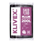 Saco Lixo Pr 200L 105X120X0,15 Extra Reforcado Klivex