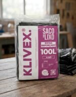 Saco Lixo Pr 100L 90X105X0,12 Extra Reforcado Klivex - Imagem 2