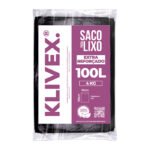 Saco Lixo Pr 100L 90X105X0,12 Extra Reforcado Klivex