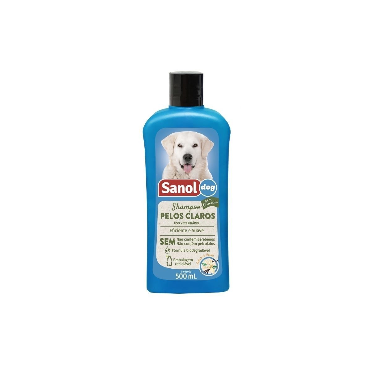 017a240372545d2e33da68d4ab4989f9.jpg Sanol Shampoo Dog Pelos Claros 500Ml - Imagem 1