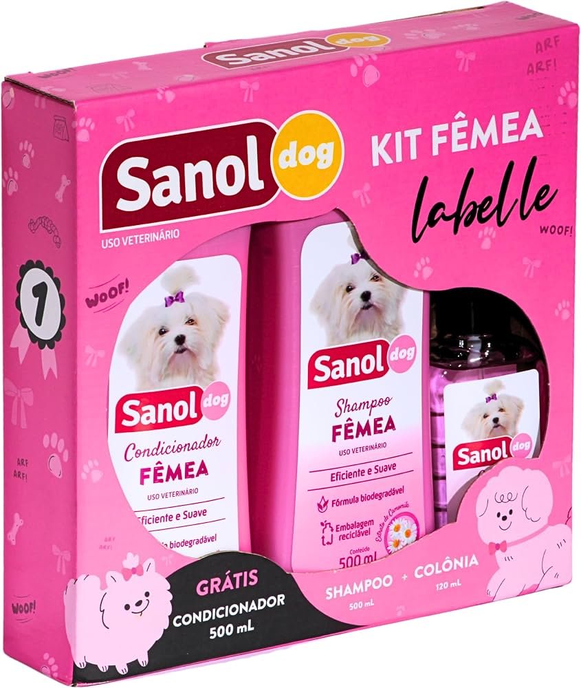 0204d013105eb63981a2aa17ca9423c8.jpg Sanol Kit Banho Dog Fêmea Labelle - Imagem 1