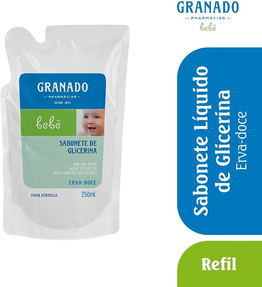 253a2604c148560e5c3e653a3f32847a.jpg Granado Bebê Sabonete Líquido Glicerinado Erva-Doce Refil 250Ml - Imagem 1