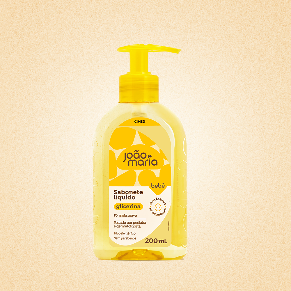 3dc44cc343f516716f589ddc8cbb8fed.png Sabonete Líquido João e Maria Baby Glicerina 200 Ml - Imagem 1