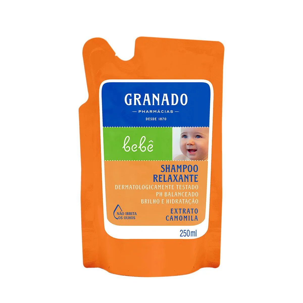 509deb42dc08c3babdacba1ec939cee6.webp Granado Bebê Shampoo Camomila Refil 250Ml - Imagem 1