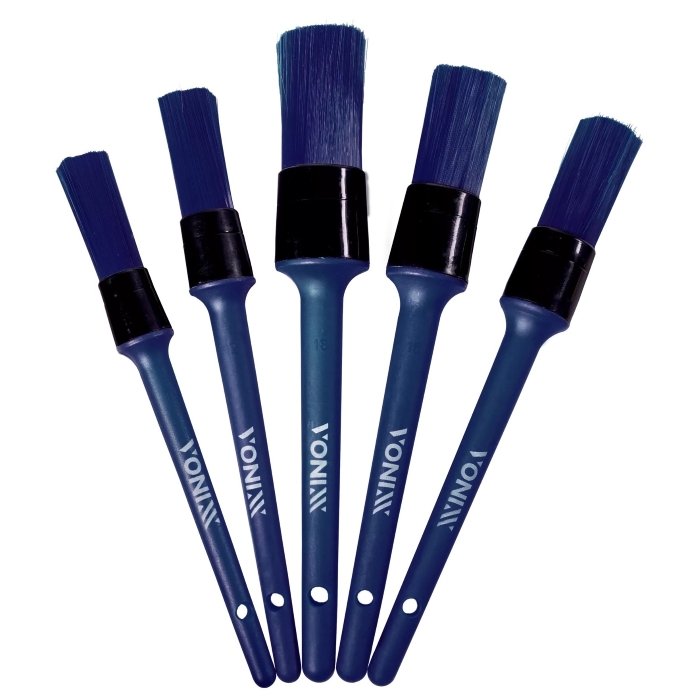 8e1a8b31ec8d43b47c1f3f9d6b0a43ff.jpg Kit de Pincéis para Detalhamento Externo Vonixx com 5 Unidades - Imagem 1