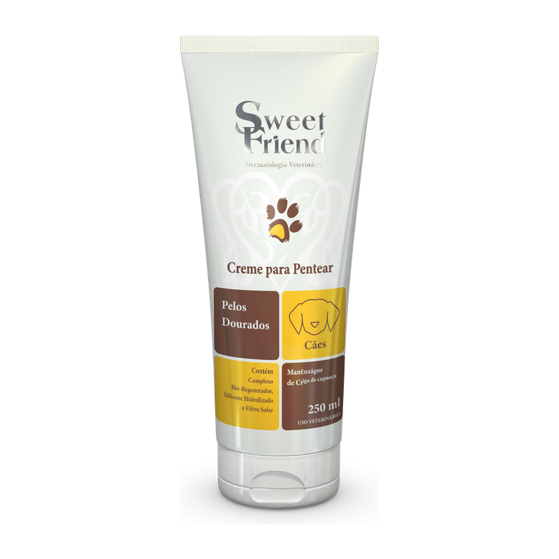 8f4354a51e9b28d6ec0f465358ae40a6.png Sweet Friend Creme para Pentear Pelos Dourados 250Ml para Cães - Imagem 1