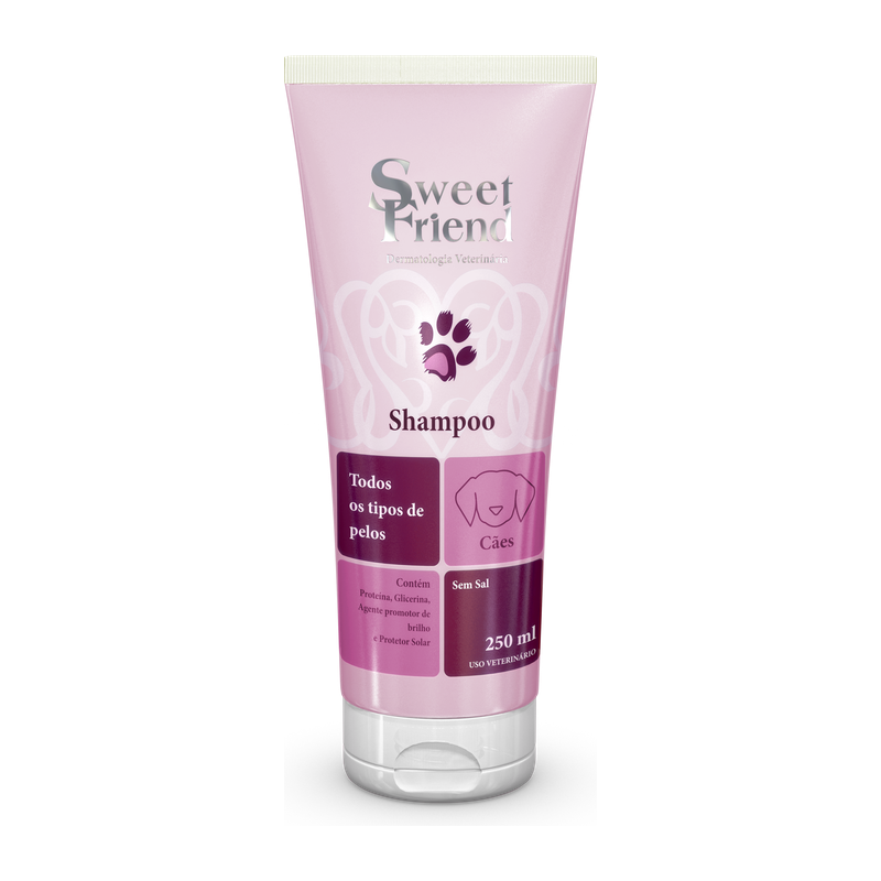 c44029d6236215a6d8f73e5e4272a312.png Sweet Friend Shampoo Todos os Tipos de Pelos 250Ml para Cães - Imagem 1