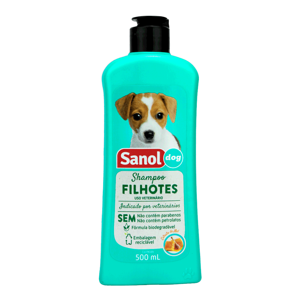 dfe8e988090e4058e71d9f42a4b08bb8.png Sanol Shampoo Dog Filhote 500Ml - Imagem 1