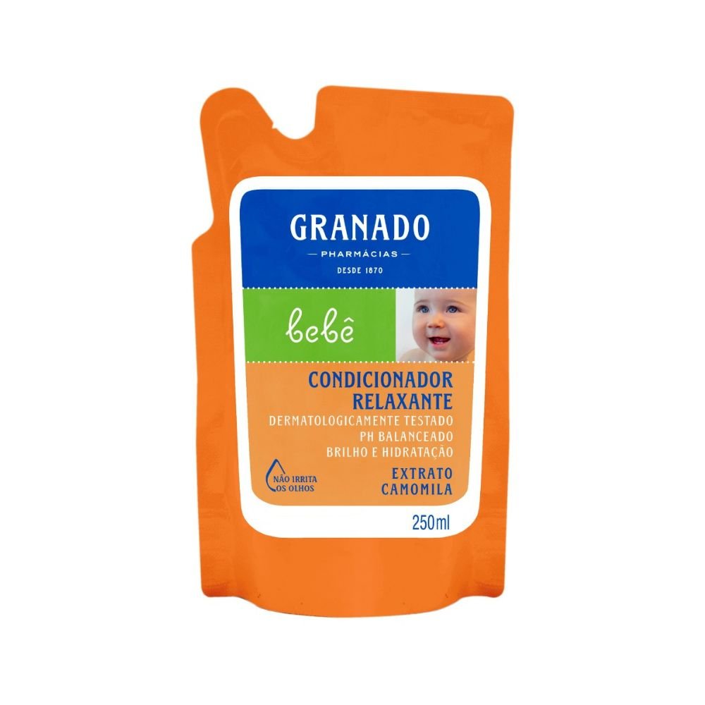 f5f733560fb493be7920b151065c1125.jpg Granado Bebê Condicionador Camomila Refil 250Ml - Imagem 1