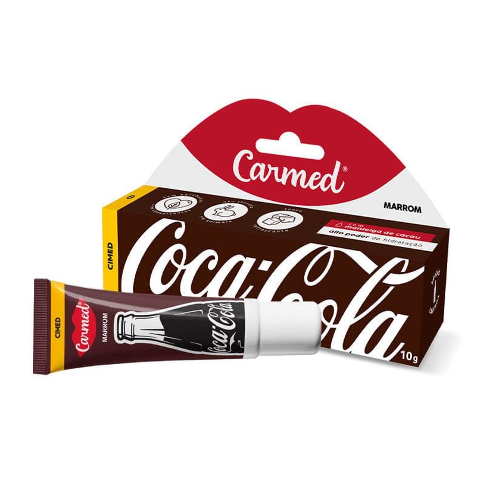 a813003ba5eb2d4ab4bba9a54d099c64.jpg Hidratante Labial Carmed Coca-Cola Marrom 10G - Imagem 1