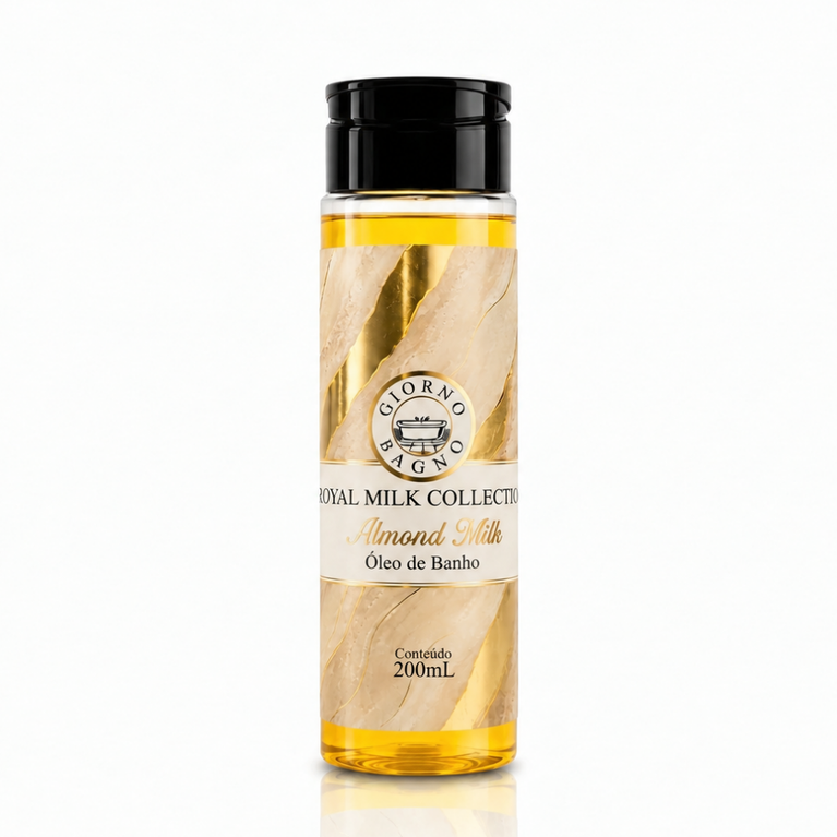 b9c5093826e521987a434f2357d7f16f.png Óleo de Banho Giorno Bagno Royal Milk Collection Almond Milk 200Ml - Imagem 1
