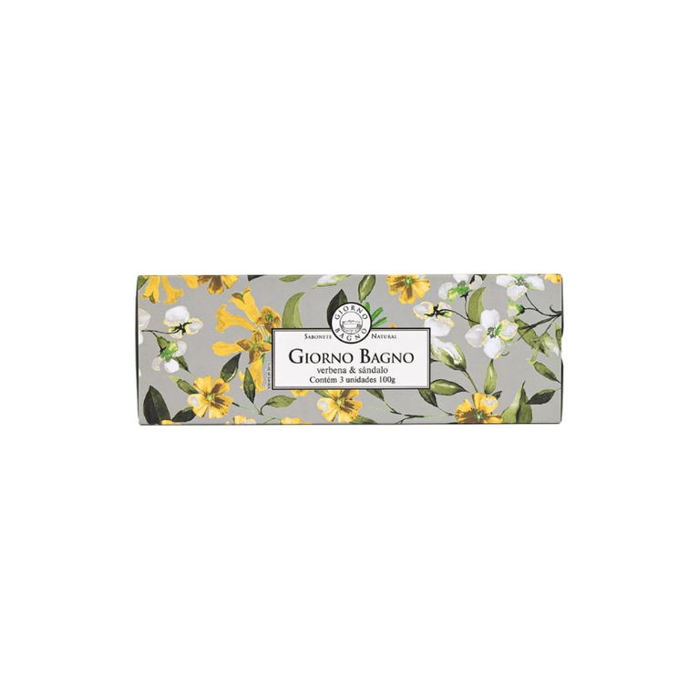 ba596a1460e496c51d5feb6d49dae4b0.png Kit Sabonetes em Barra Giorno Bagno Verbena e Sândalo 3 X 100G - Imagem 1