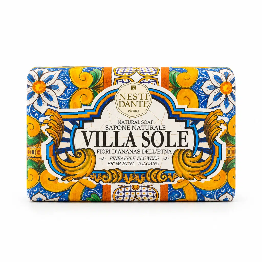 dcc1a4464e40859eb12e34c36c84ca16.webp Sabonete em Barra Nesti Dante Villa Sole Fiori D'Ananas Dell'Etna 250G - Imagem 1
