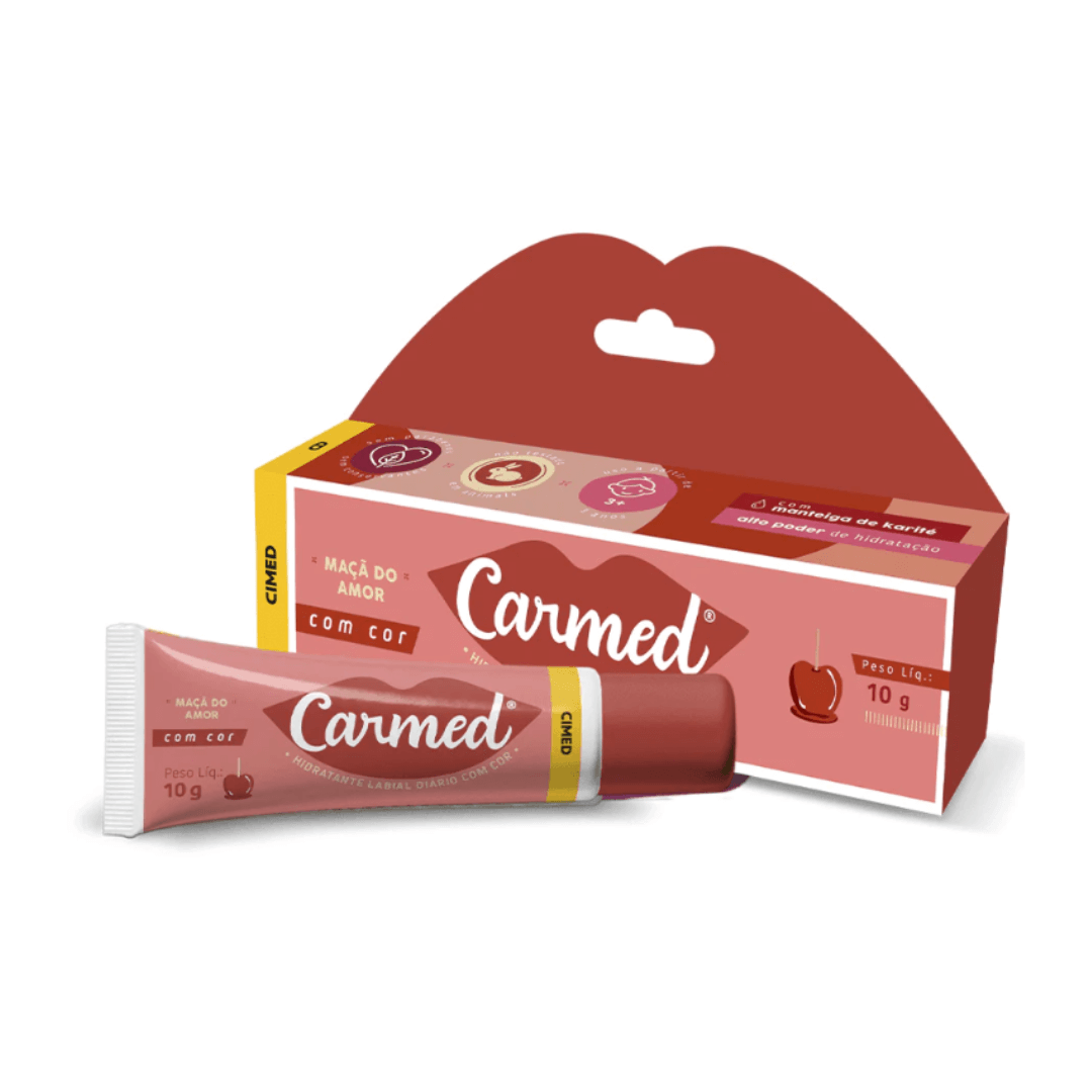 e2a5055ee3f9e7721eeece37690d87af.png Hidratante Labial Carmed Maçã do Amor com Cor 10G - Imagem 1